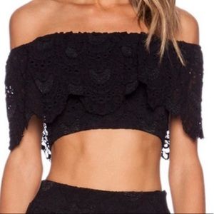 Nightcap Spanish Lace Crop Top